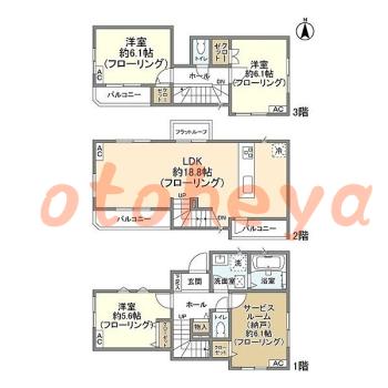 楽器可 ピアノ可 で 東京23区の賃貸マンション物件 3SLDK 24万円の写真1