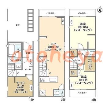  楽器可ピアノ相談の賃貸物件 2SLDK 19.9万円の写真1