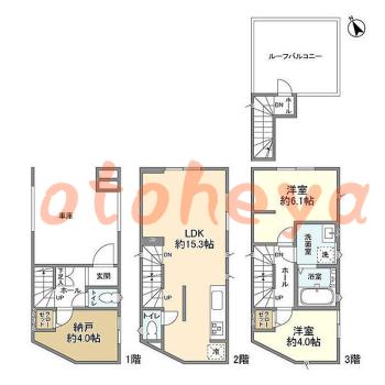 楽器可 ピアノ可 で 東京23区の賃貸マンション物件 2SLDK 17.4万円の写真1