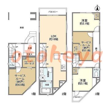 楽器可 ピアノ可 で 東京23区の賃貸マンション物件 2SLDK 27.8万円の写真1