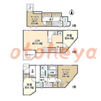 楽器可 ピアノ可 で 東京23区の賃貸マンション物件 2SLDK 27.5万円の写真1