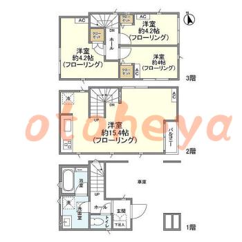  楽器可ピアノ相談の賃貸物件 3LDK 24万円の写真1
