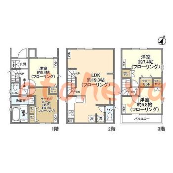 楽器可 ピアノ可 で 東京23区の賃貸マンション物件 3SLDK 24.7万円の写真1
