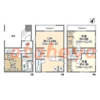 楽器可 ピアノ可 で 東京近郊の賃貸物件 2SLDK 23.7万円の写真1