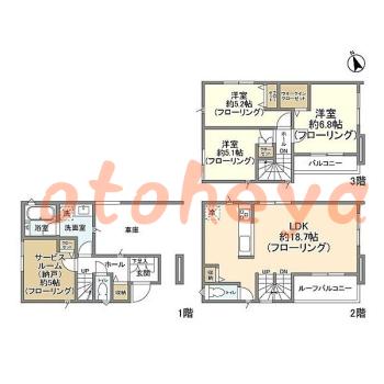 楽器可 ピアノ可 で 埼玉県の賃貸マンション物件 3SLDK 24.8万円の写真1