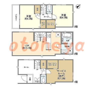 楽器可 ピアノ可 で 東京近郊の賃貸物件 2SLDK 21.9万円の写真1