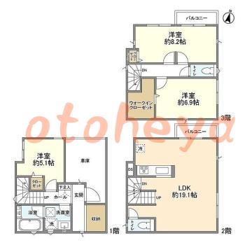 楽器可 ピアノ可 で 東京近郊の賃貸物件 3LDK 22.6万円の写真1