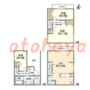 楽器可 ピアノ可 で 東京近郊の賃貸物件 3LDK 22.7万円の写真1
