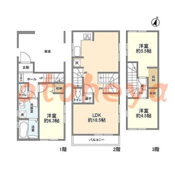楽器可 ピアノ可 で 東京市部の賃貸マンション物件 3LDK 18.5万円の写真1