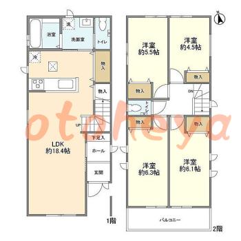 楽器可 ピアノ可 で 東京近郊の賃貸物件 4LDK 25.2万円の写真1