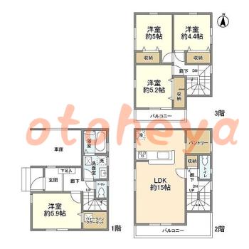 楽器可 ピアノ可 で 東京近郊の賃貸物件 4LDK 19.5万円の写真1