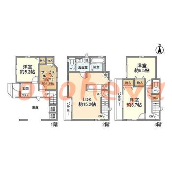 楽器可 ピアノ可 で 東京近郊の賃貸物件 3SLDK 19.2万円の写真1