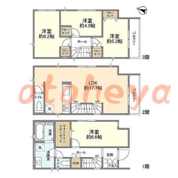 楽器可 ピアノ可 で 東京近郊の賃貸物件 4LDK 22.2万円の写真1