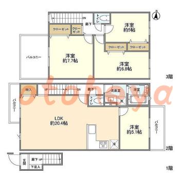 楽器可 ピアノ可 で 東京23区の賃貸マンション物件 4LDK 19.5万円の写真1