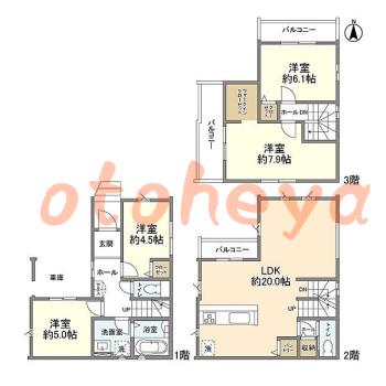 楽器可 ピアノ可 で 東京23区の賃貸マンション物件 4LDK 23.5万円の写真1