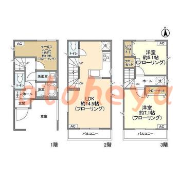 楽器可 ピアノ可 で 埼玉県の賃貸マンション物件 2SLDK 19.9万円の写真1