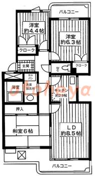 楽器可 ピアノ可 で 東京市部の賃貸マンション物件 3LDK 8.9万円の写真1