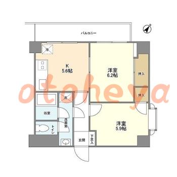 楽器可 ピアノ可 で 東京近郊の賃貸物件 2K 9.5万円の写真1