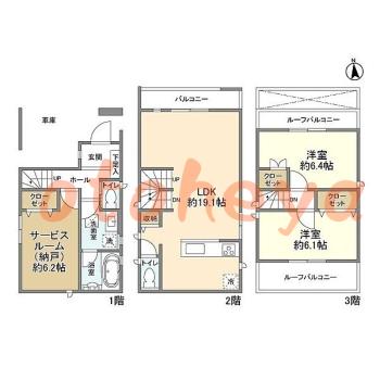 楽器可 ピアノ可 で 西武沿線の賃貸物件 2SLDK 25万円の写真1
