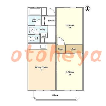 楽器可 ピアノ可 で 東京市部の賃貸マンション物件 2DK 6.4万円の写真1