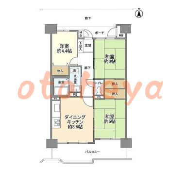 楽器可 ピアノ可 で 東京23区の賃貸マンション物件 3DK 13.5万円の写真1