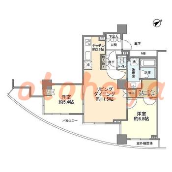 楽器可 ピアノ可 で 東京23区の賃貸マンション物件 2LDK 32万円の写真1