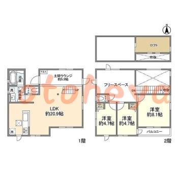 楽器可 ピアノ可 で 東京近郊の賃貸物件 3LDK 30万円の写真1