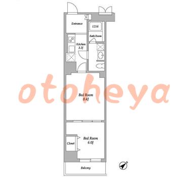 楽器可 ピアノ可 で 東京23区の賃貸マンション物件 2K 16.5万円の写真1