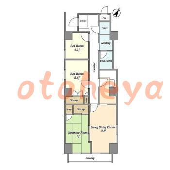 楽器可 ピアノ可 で 東京市部の賃貸マンション物件 3LDK 14万円の写真1