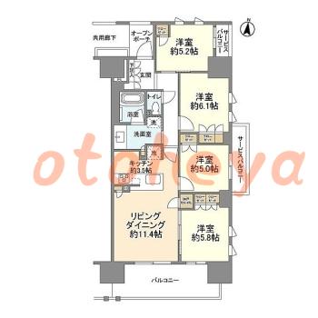 楽器可 ピアノ可 で 東京23区の賃貸マンション物件 4LDK 25万円の写真1