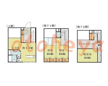 防音防音の賃貸物件・防音室がある賃貸物件 3LDK 83万円の写真1