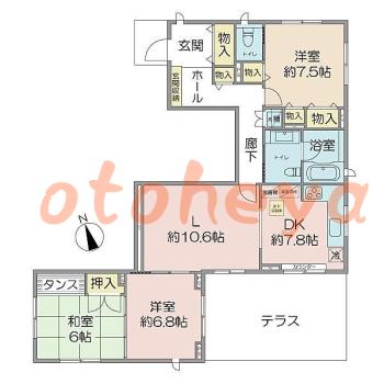 楽器可 ピアノ可 で 東京23区の賃貸マンション物件 3LDK 28万円の写真1