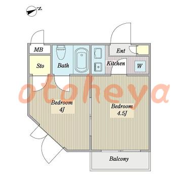 楽器可 ピアノ可 で 東京23区の賃貸マンション物件 2K 7万円の写真1